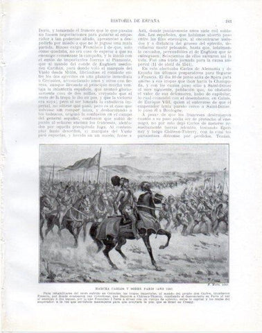 LAMINA V33816: Marcha Carlos V sobre Paris por F. Mota