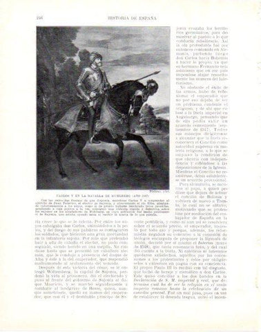 LAMINA V33818: Carlos V en la batalla de Muhlberg por Tiziaño