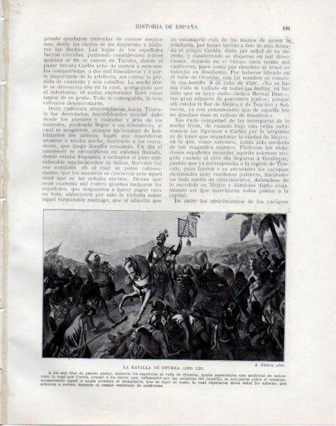 LAMINA V33789: La batalla de Otumba por A. Gomez