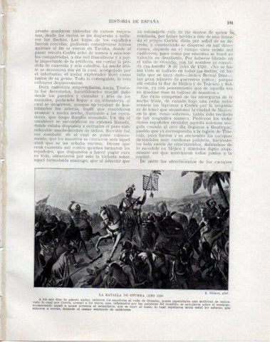 LAMINA V33789: La batalla de Otumba por A. Gomez
