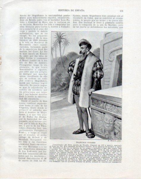 LAMINA V33793: Francisco Pizarro por F. Blanch