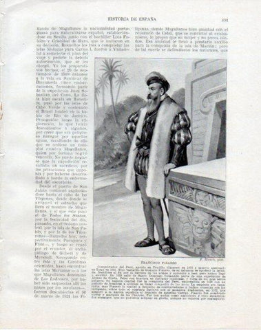 LAMINA V33793: Francisco Pizarro por F. Blanch