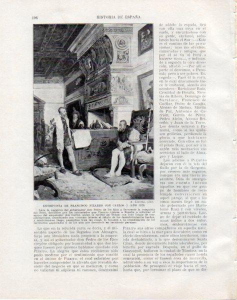 LAMINA V33795: Entrevista de Francisco Pizarro con Carlos I por A. Lizcano
