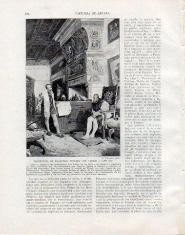 LAMINA V33795: Entrevista de Francisco Pizarro con Carlos I por A. Lizcano