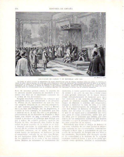 LAMINA V33822: Abdicacion de Carlos V en Bruselas por F. Blanch