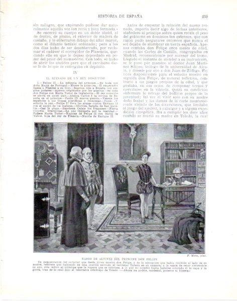 LAMINA V33824: Rasgo de altivez del principe Don Felipe por F. Mota