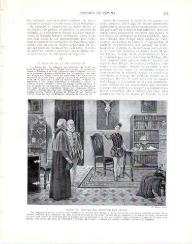 LAMINA V33824: Rasgo de altivez del principe Don Felipe por F. Mota