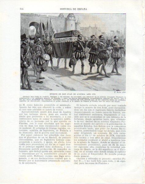 LAMINA V33851: Muerte de Don Juan de Austria por F. Mota
