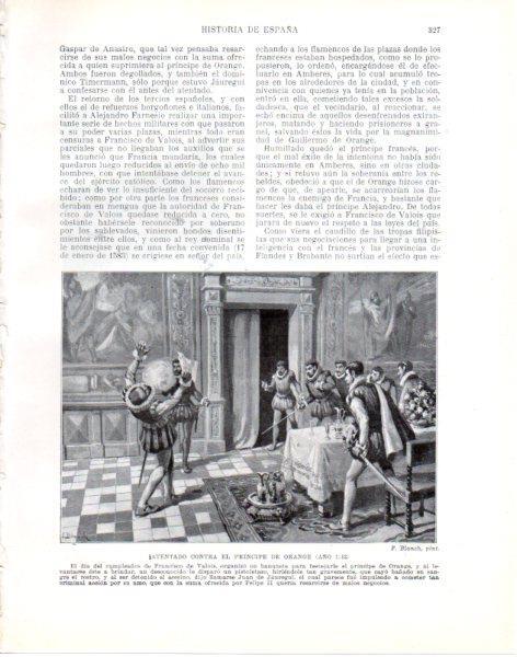 LAMINA V33857: Atentado contra el principa de Orange por F. Blanch