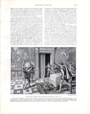 LAMINA V33857: Atentado contra el principa de Orange por F. Blanch