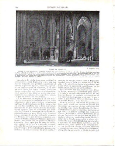 LAMINA V33859: La Seo de Zaragoza por F. Gonzalvo