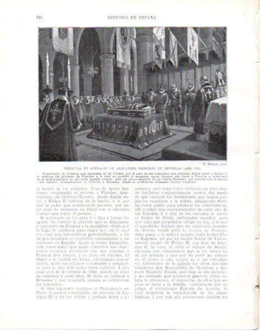 LAMINA V33861: Exequias de Alejandro Farnesia en Bruselas por F. Blanch