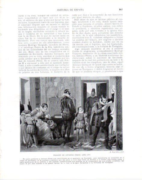 LAMINA V33863: Prision de Antonio Perez por J. Segrelles