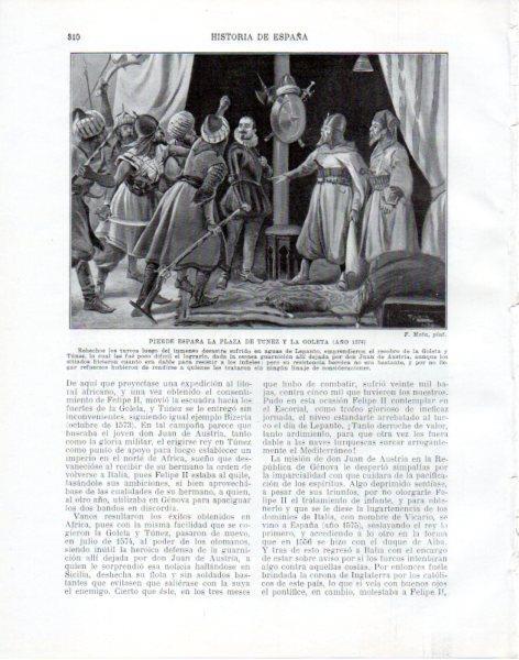 LAMINA V33848: España pierde la plaza de Tunez y La Goleta por F. Mota