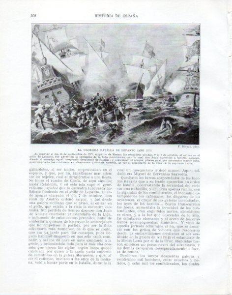 LAMINA V33847: Batalla de Lepanto por F. Blanch