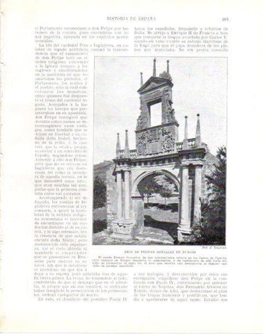 LAMINA V33827: Arco de Fernan Gonzalez en Burgos