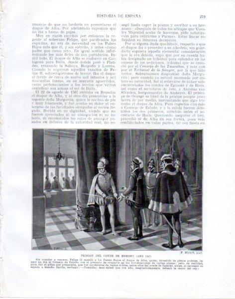 LAMINA V33834: Prision del conde Egmont por F. Blanch