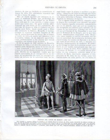 LAMINA V33834: Prision del conde Egmont por F. Blanch