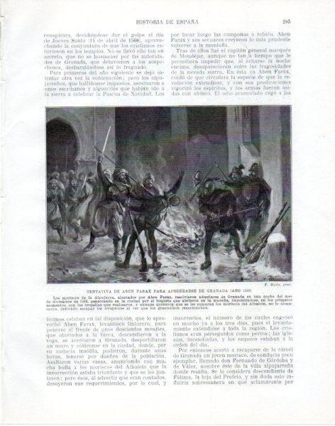 LAMINA V33837: Tentativa de Aben Farax para apoderarse de Granada por F. Mota