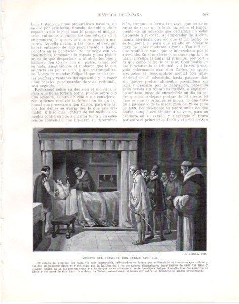 LAMINA V33842: Muerte del principe Don Carlos año 1568 por F. 