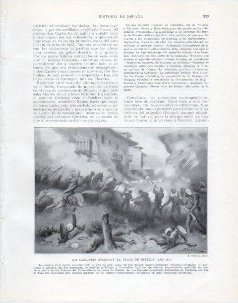 LAMINA V34093: Los carlistas recobran la plaza de Estella en 1835