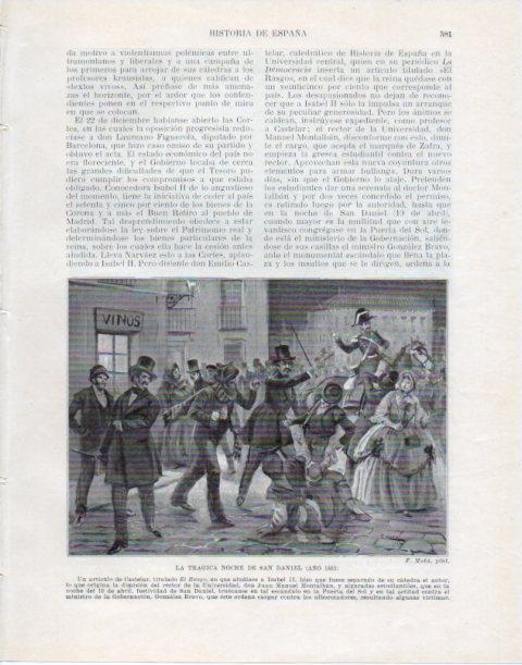 LAMINA V34113: La noche de San Daniel en 1865 por F. Mota