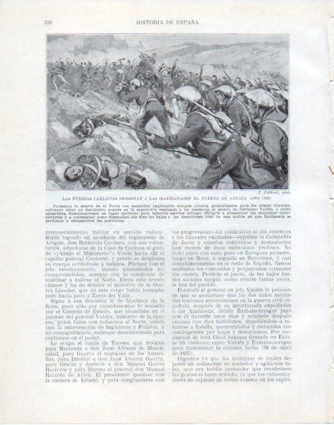LAMINA V34091: Derrota de las fuerzas isabelinas en el puerto de Artaza en 1836
