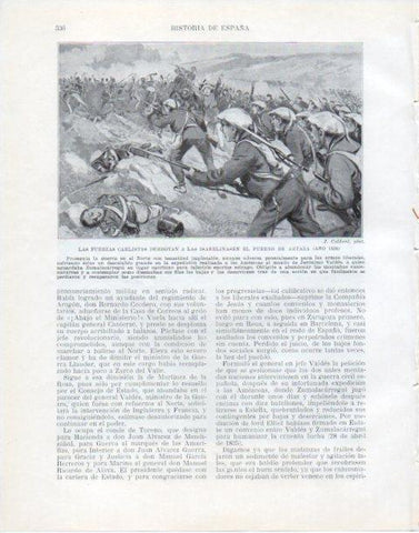 LAMINA V34091: Derrota de las fuerzas isabelinas en el puerto de Artaza en 1836
