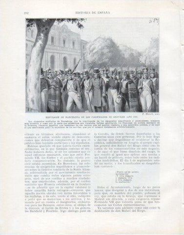 LAMINA V34070: Expulsion de Barcelona de los serviles en 1821 por F. Blanch