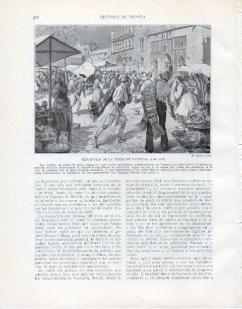 LAMINA V34073: Exigencias de la plebe en Valencia en 1822 por F. Mota