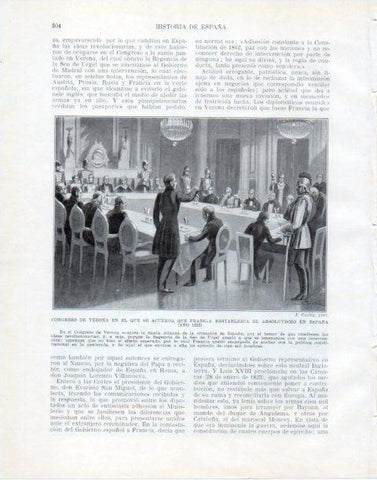 LAMINA V34076: Congreso de Verona en 1822 por J. Cuchy