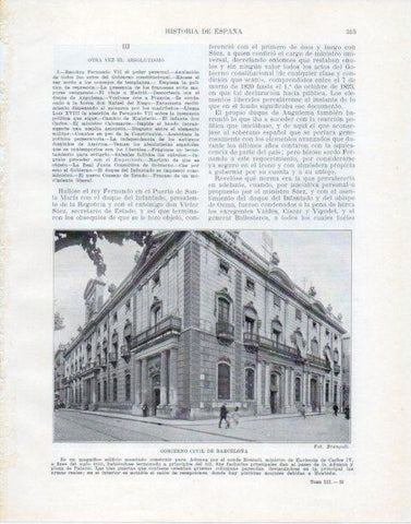 LAMINA V34080: Gobierno Civil de Barcelona