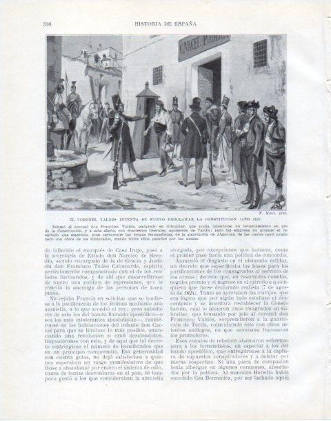 LAMINA V34081: El Coronel Valdes intenta proclamar la Constitucion en 1824 por F. Mota