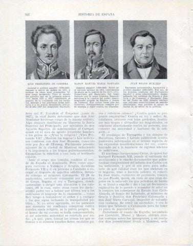 LAMINA V34084: L. Fernandez de Cordoba, Ramon M. Narvaez y J. Bravo Murillo