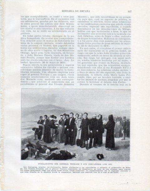 LAMINA V34087: Fusilamiento del General Torrijos en 1830