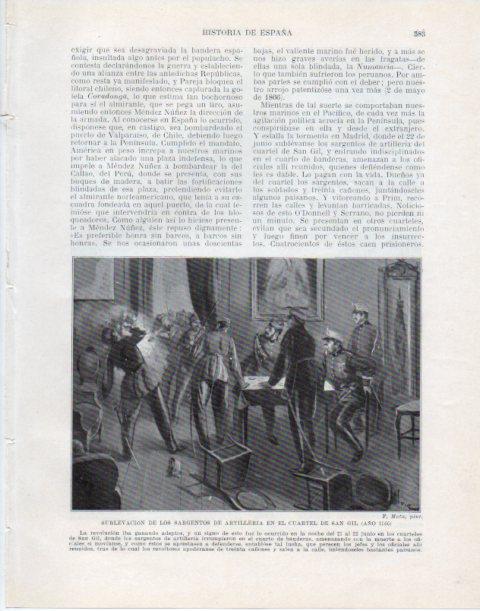 LAMINA V34114: Sublevacion en el cuartel de San Gil en 1866 por F. Mota