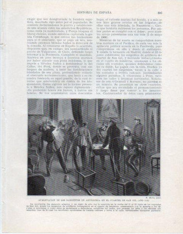 LAMINA V34114: Sublevacion en el cuartel de San Gil en 1866 por F. Mota
