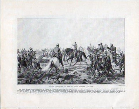LAMINA V34154: General O'Donnell marcha sobre Tanger por F. Sans