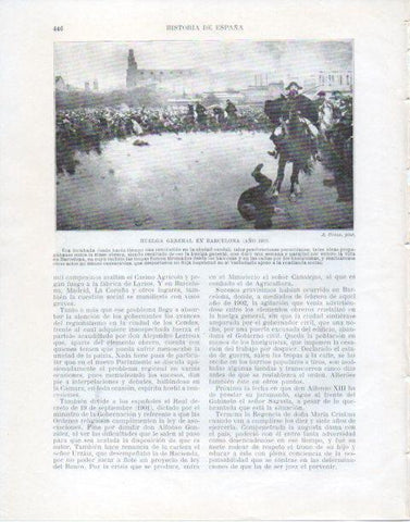 LAMINA V34159: Huelga general en Barcelona en 1902 por A. Casas