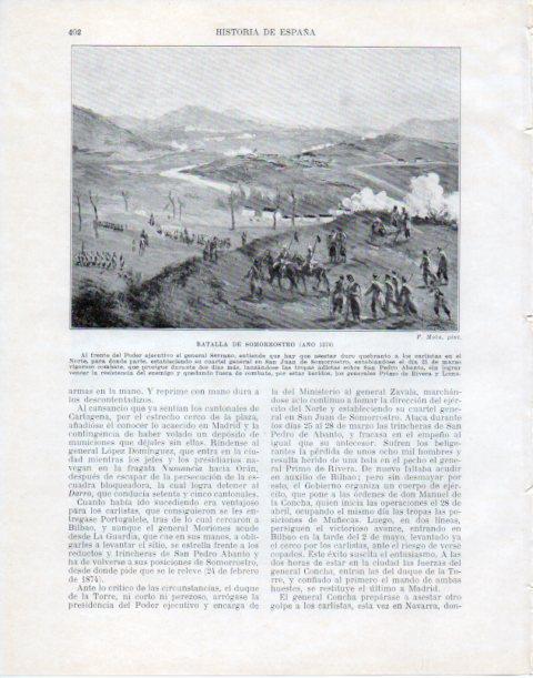LAMINA V34122: Batalla de Somorrostro por F. Mota