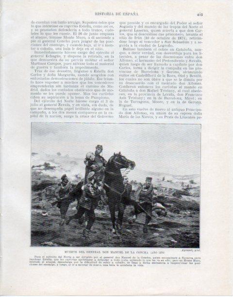 LAMINA V34123: Muerte del general Manuel de la Concha por Agrasot