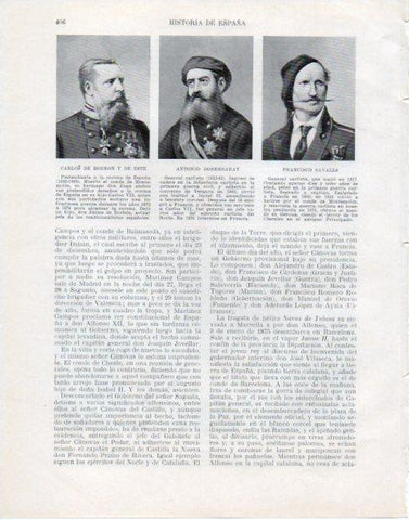 LAMINA V34124: C. de Borbon y de Este, A. Dorregaray y Francisco Savalls