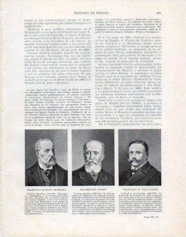 LAMINA V34133: F. Romero Robledo, Segismundo Moret y Raimundo F. Villaverde