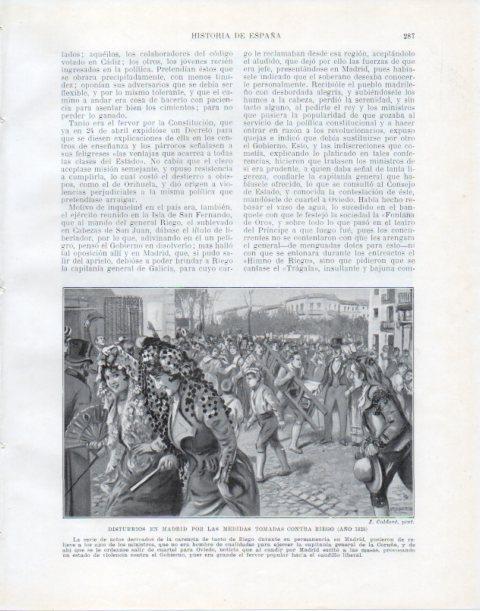 LAMINA V34068: Disturbios en Madrid contra Riego en 1820 por J. Caldere