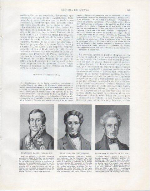LAMINA V34067: F. Tadeo Calomarde, J. Alvarez Mendizabal y F. Martinez de la Rosa