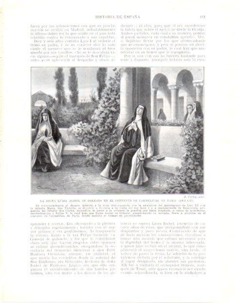 LAMINA V33978: Reina L. Isabel de Orleans en convento de Carmelitas de Paris por J. Cuchy
