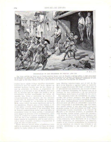 LAMINA V33984: Represalia de los españoles en Veletri en 1736 por F. Mota