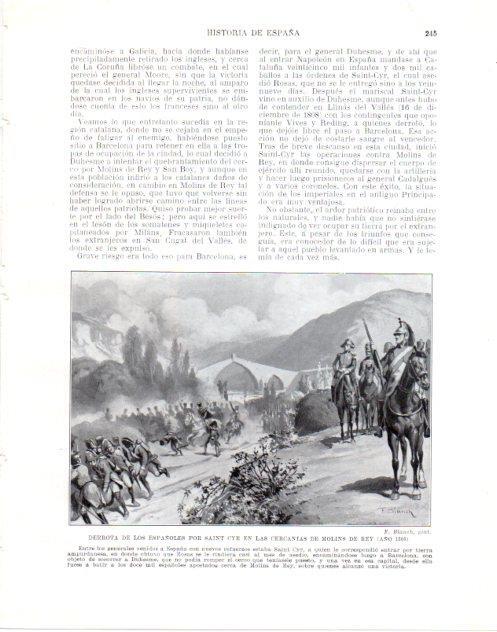 LAMINA V34046: Derrota de los españoles por Saint Cyr en Molins de Rey por F. Blanch