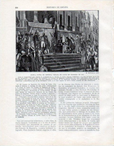 LAMINA V34051: Nueva Junta de Defensa en Cadiz febrero 1810 