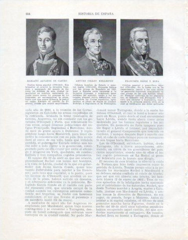 LAMINA V34052: M. Alvarez de Castro, A. Colley Wellestey y F. Espoz y Mina